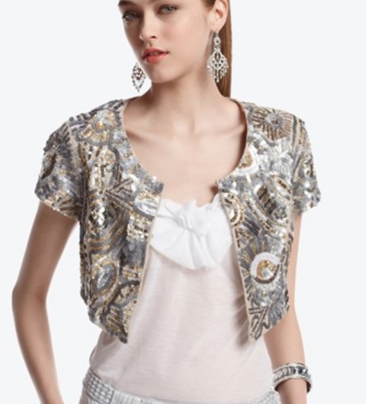 White House Black Market Jackets & Blazers - WHBM Sequin Mini Jacket